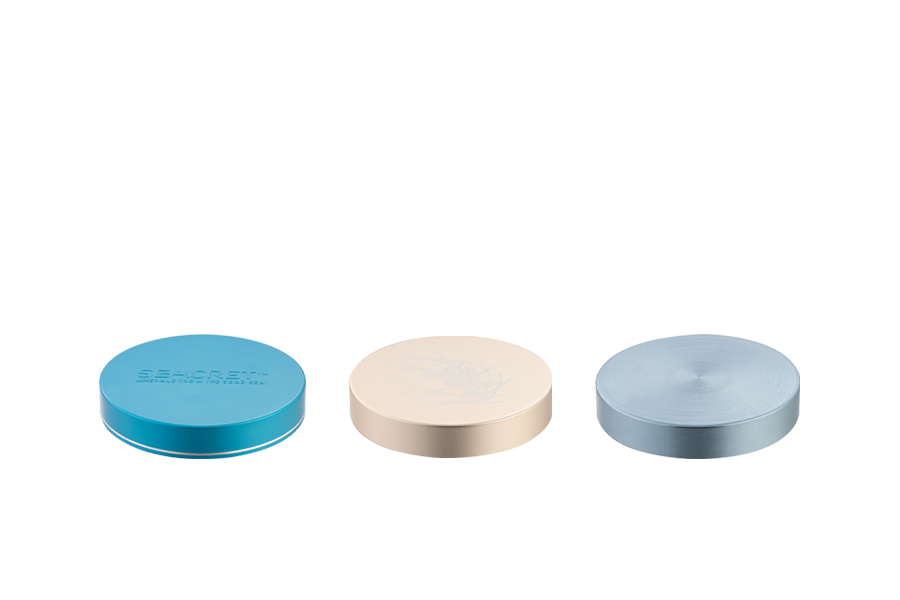 89-400-16ラウンドアルミニウムプラスチッククリームスクリュー蓋250mlの完璧なシーリング